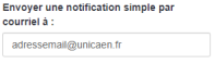 Envoyer une notification simple par courrier