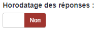 Horodatage des réponses