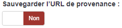 Sauvegarder l'URL de provenance