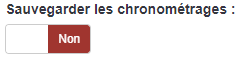 Sauvegarder les chronométrages