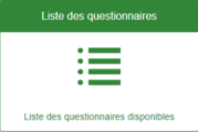 Liste des questionnaires