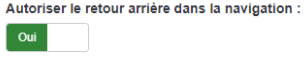 Autoriser le retour arrière dans la navigation