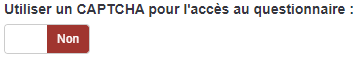 Utiliser un CAPTCHA pour l'accès au questionnaire