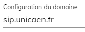 Configuration du domaine
